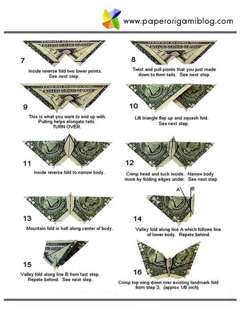 dollar origami easy step by step|money origami crafts.